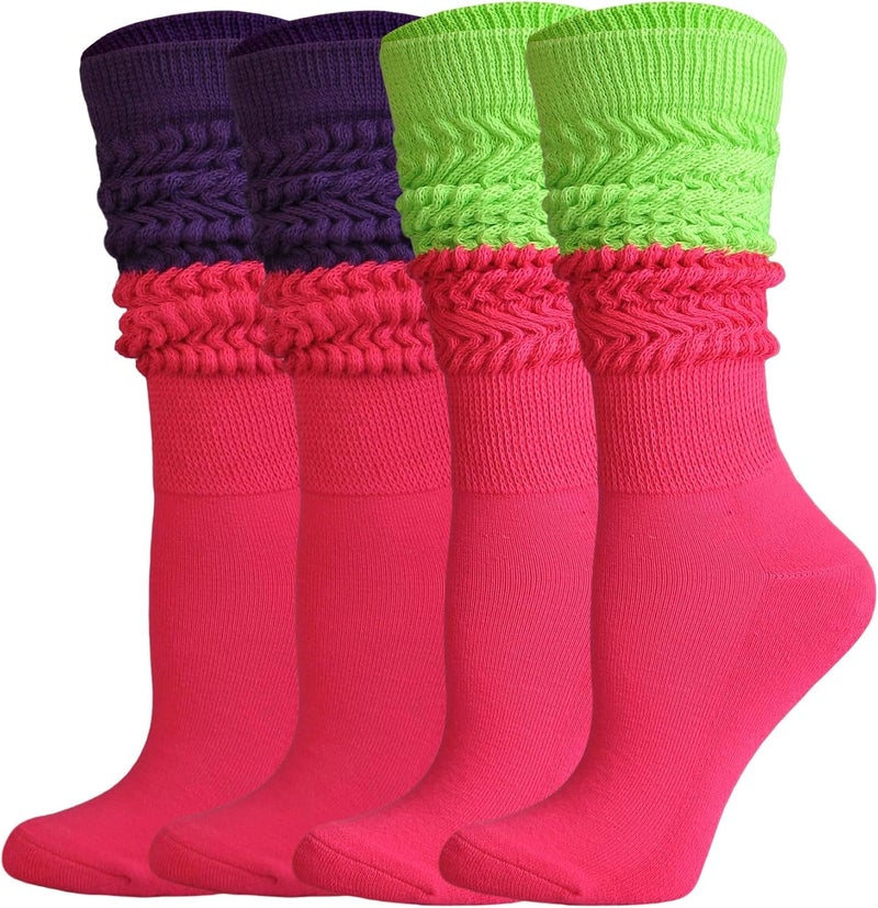 JORMATT Women Slouch Socks Thick Boot Socks Soft Extra Long Knee High Scrunch Socks Size 5-10 - Image 1